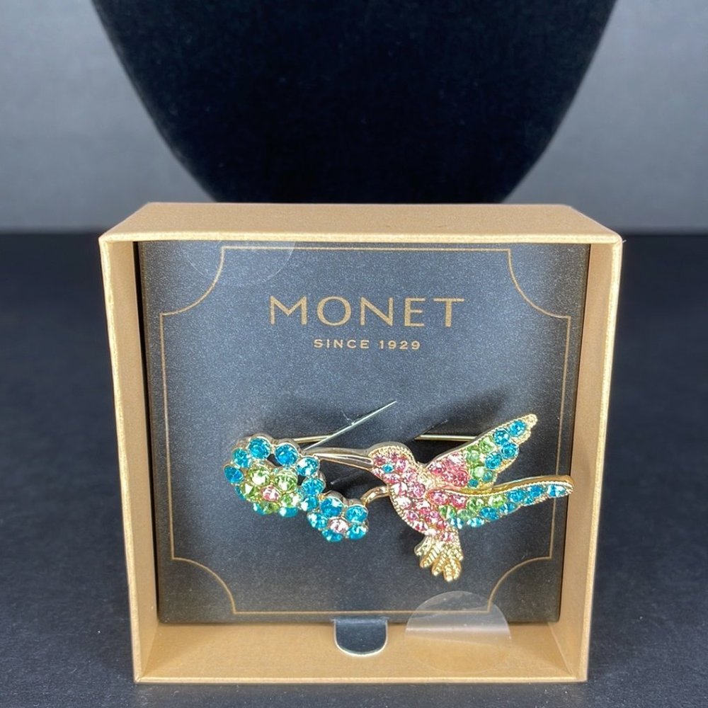 Monet Jewelry Hummingbird Pin - Picture 2 of 4